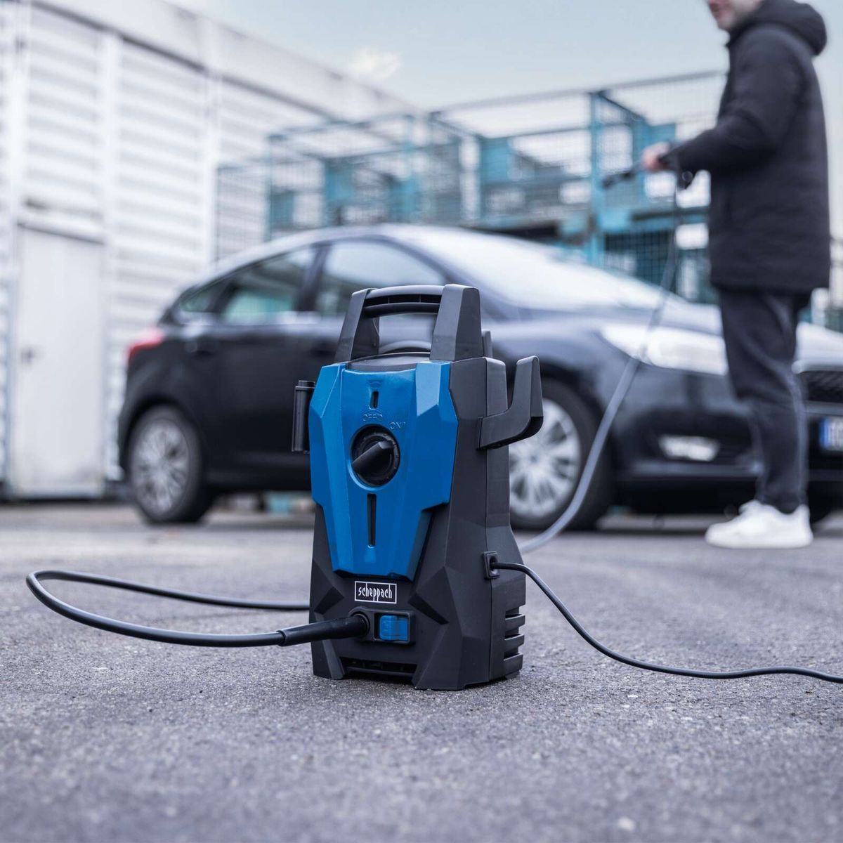 Elektro-Hochdruckreiniger mit Schlauch und Anschlusskabel für Scheppach-Modell SHD110