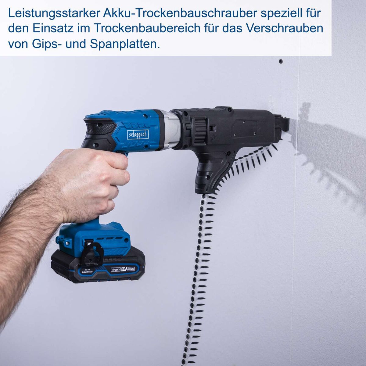 Akku-Trockenbauschrauber mit Gewindebohrer für Gips- und Spanplatten montieren