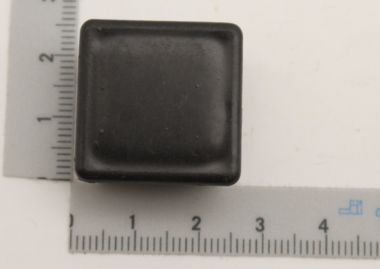 Abdeckkappe für quadratisches Rohr, Ansicht von oben.