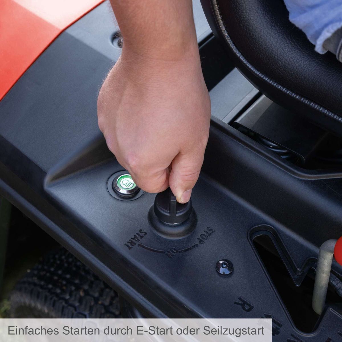 E-Start- oder Seilzugstart-Funktion für einfachen Anlauf des Rasenmäher-Modells MR225-61