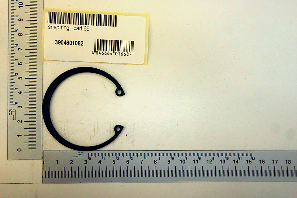 Scheppach-Sicherungsring (Teil 69) mit Beschriftung und Barcode