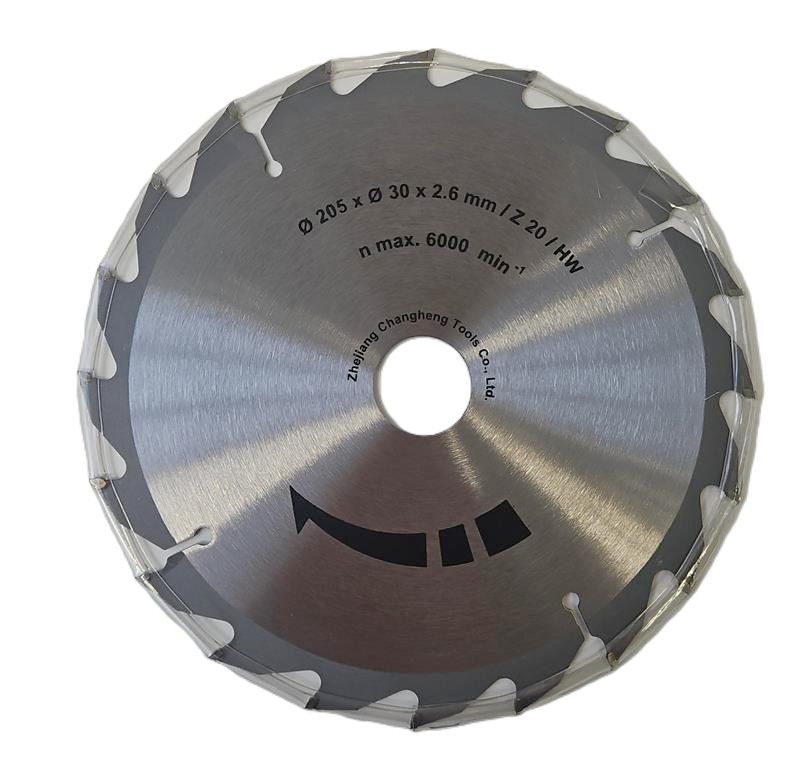 Scheppach-Kreissägeblatt mit Maßen Ø 205 x 30 x 2,6 mm, Z20, max. 6000 U/min