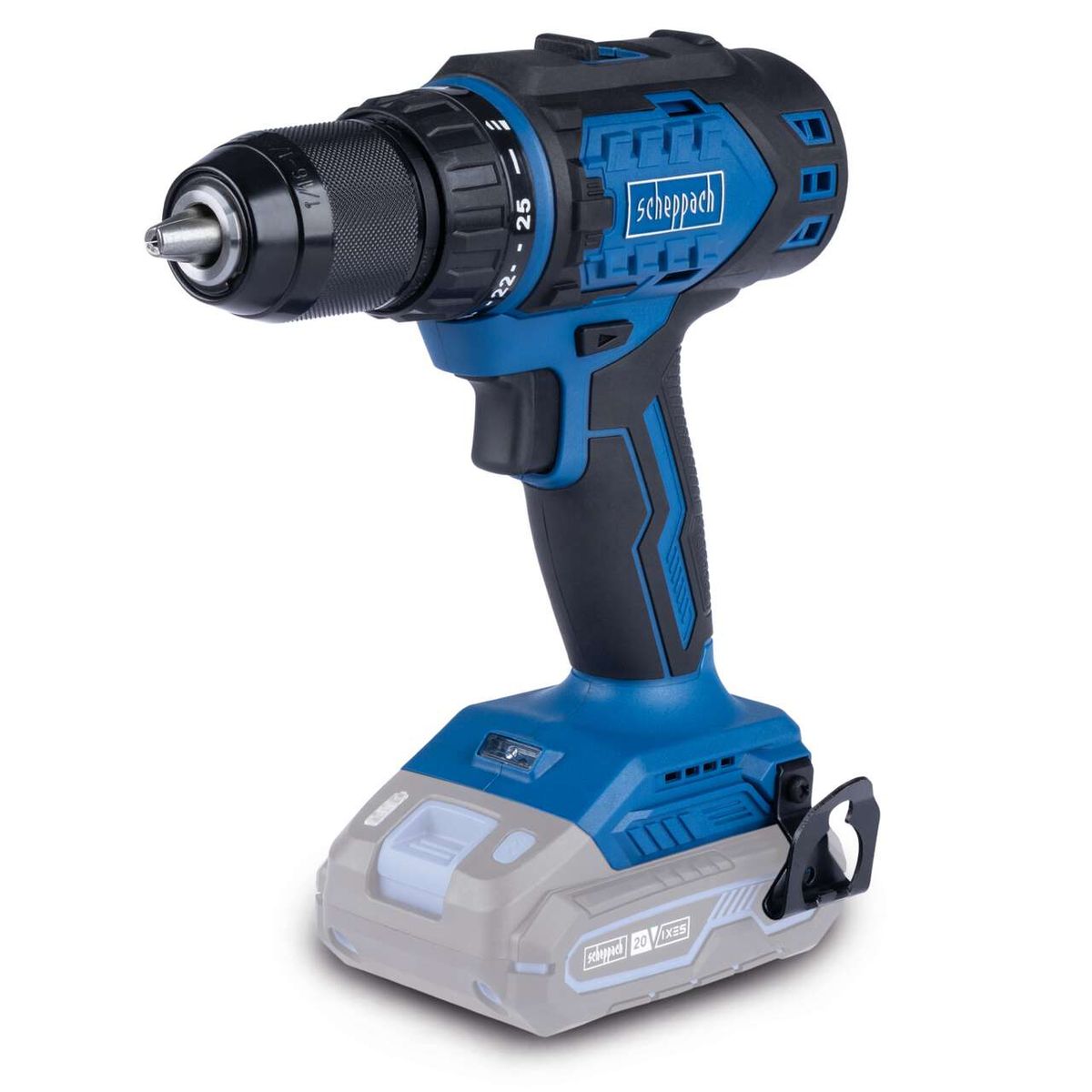 Akku-Bohrschrauber BC-DD60-X mit 25+1 Drehmomentstufen und 60Nm Drehmoment. Brushless-Motor für effiziente Leistung. LED-Beleuchtung für präzises Arbeiten. Kompakt und ergonomisch designed.