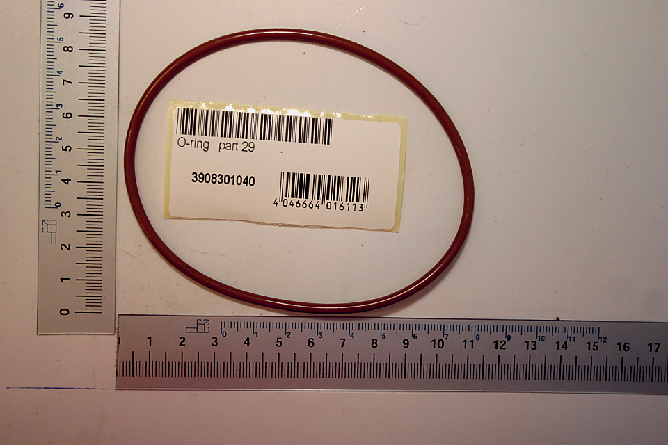 O-Ring (Teil 29) mit Beschriftung und Barcode für Scheppach-Produkt 'O-Ring Ø95mm x 3mm'