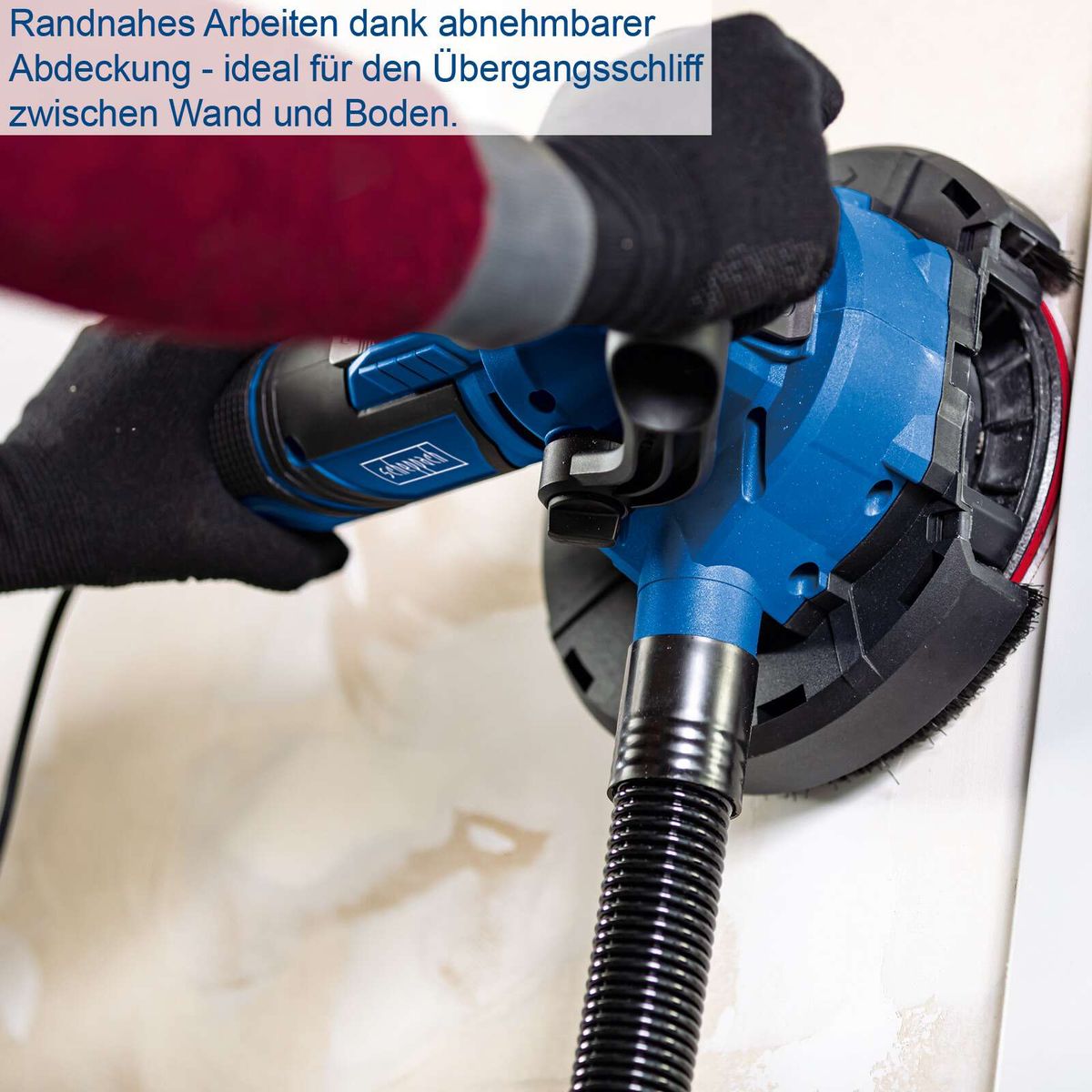 Universal-Wand-, Boden- und Deckenbearbeitungssystem mit abnehmbarem Staubsaugeranschluss für präzise Bearbeitung