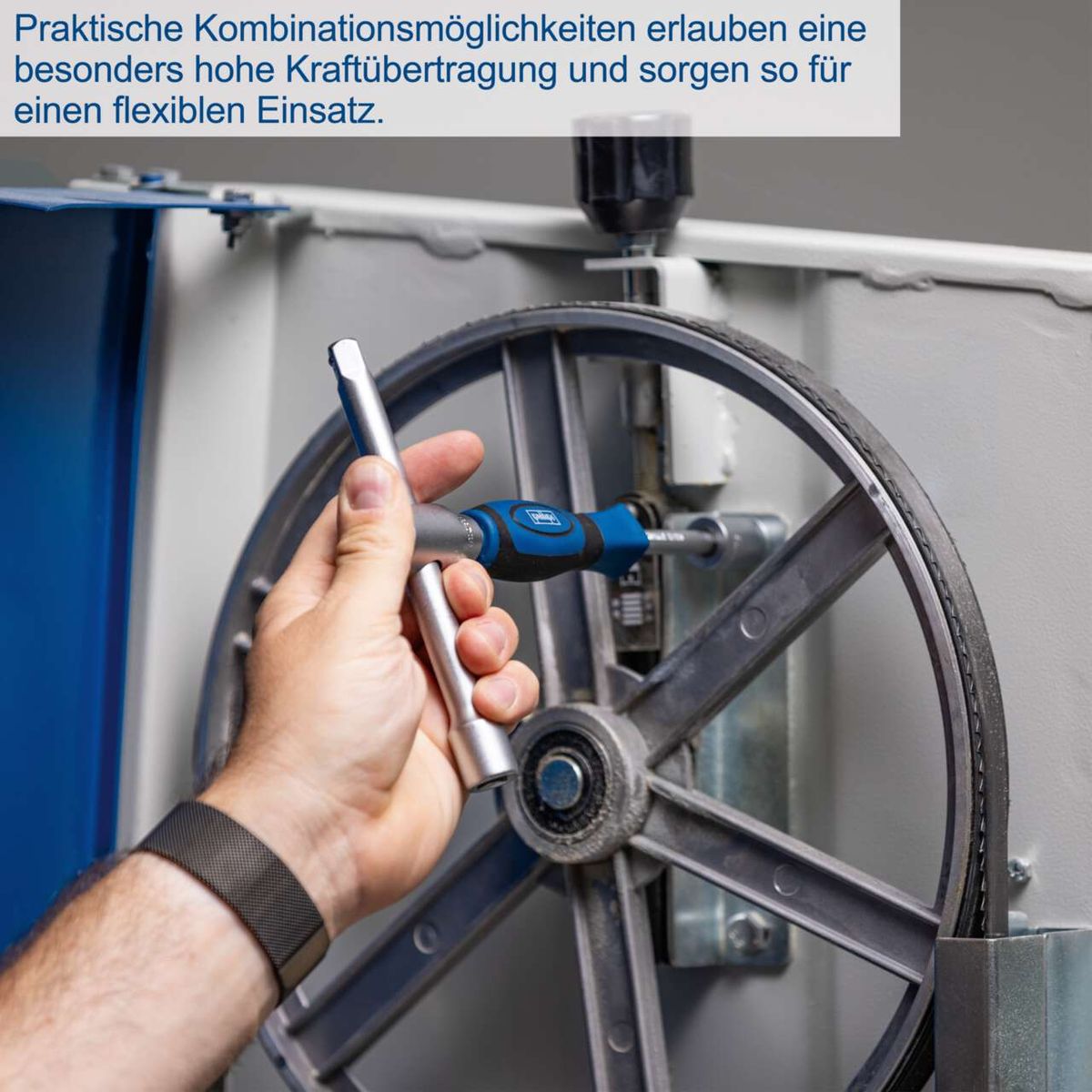 Praktische Kombinationsmöglichkeiten ermöglichen eine besonders hohe Kraftübertragung und sorgen so für einen flexiblen Einsatz.