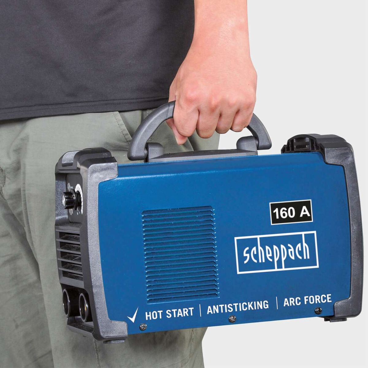 Scheppach-Werkzeug mit 160A, Hot Start, Antisticking und Arc Force-Funktion für Schweißgerät