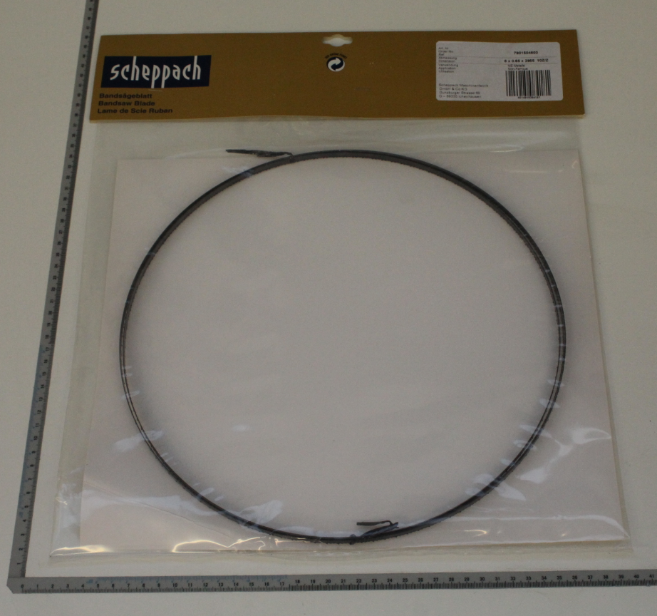 Scheppach-Bandsägeblatt (2955 mm) in Verpackung