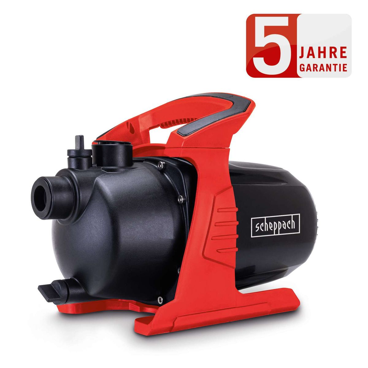 Elektrogartenpumpe GP650 Scheppach mit 600 Watt Leistung, Förderhöhe von 35 Metern und Ansaughöhe von 8 Metern