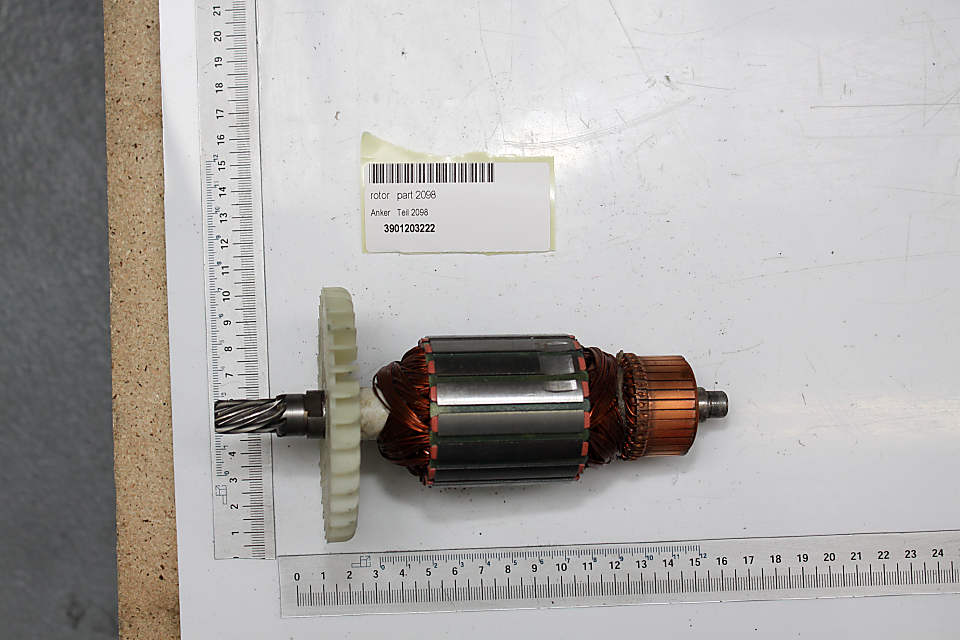 Scheppach-Rotor (Teil 2098) mit integriertem Getriebe und Beschriftung