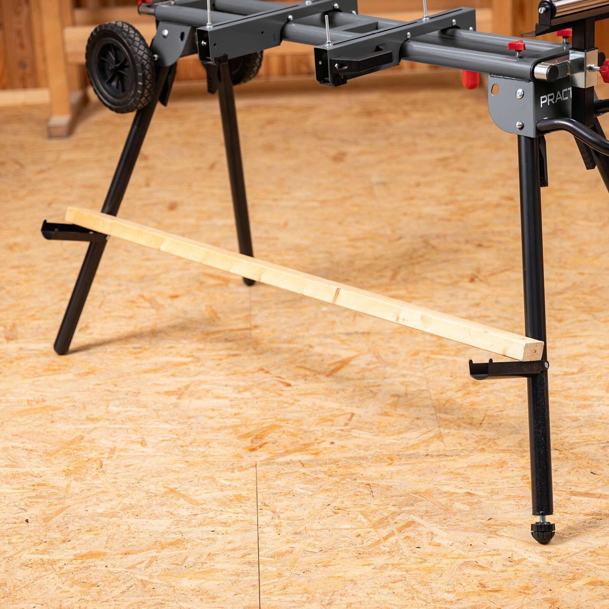 Untergestell PX-UG-2000R Practixx: Ausziehbar von 1185 bis 2000 mm, Traglast 200 kg, mit Rollen und Griff für einfache Beweglichkeit. Ideal für Werkbänke und Maschinen.