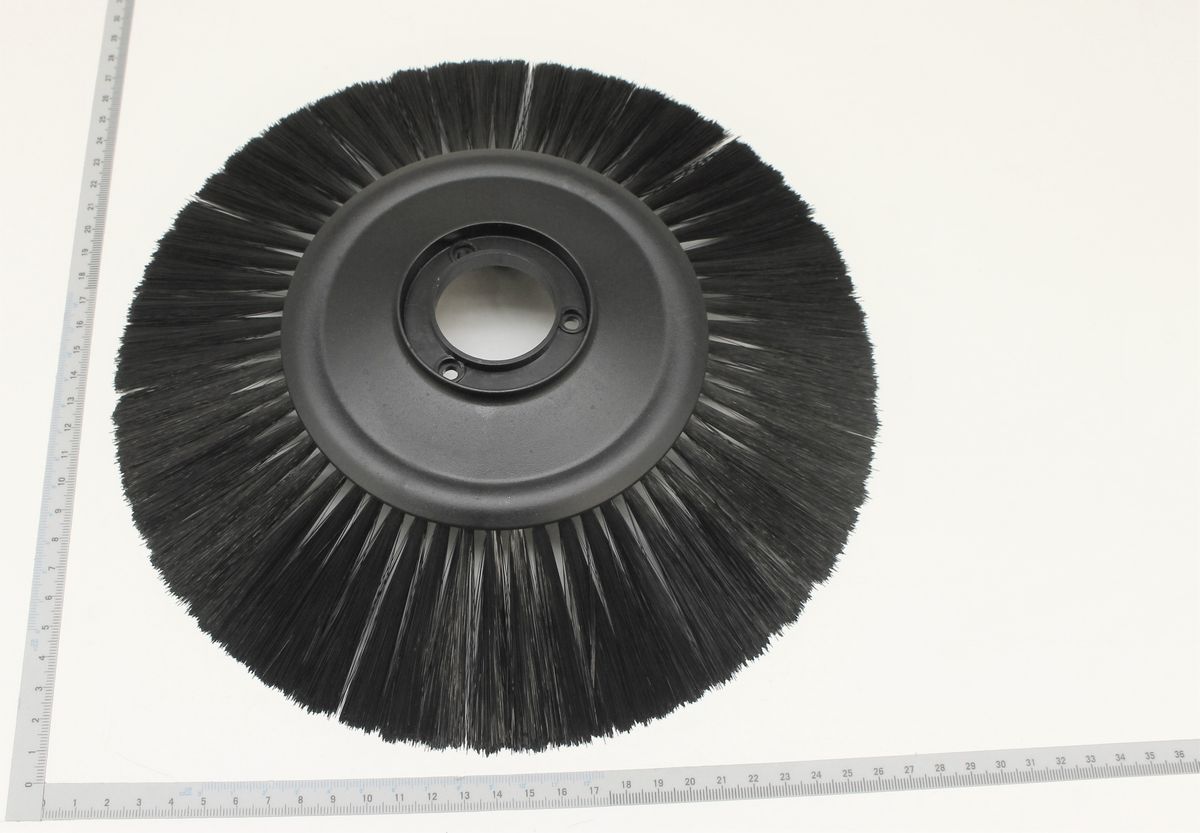 Scheppach Rundbürste mit Bürstenkranz für maschinelle Reinigung, Rundform mit zentralem Halter