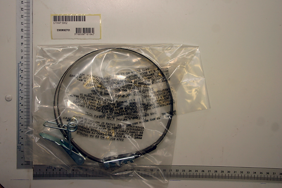 Scheppach Spannband 6952 – Verpackung mit Beschriftung und Messskala