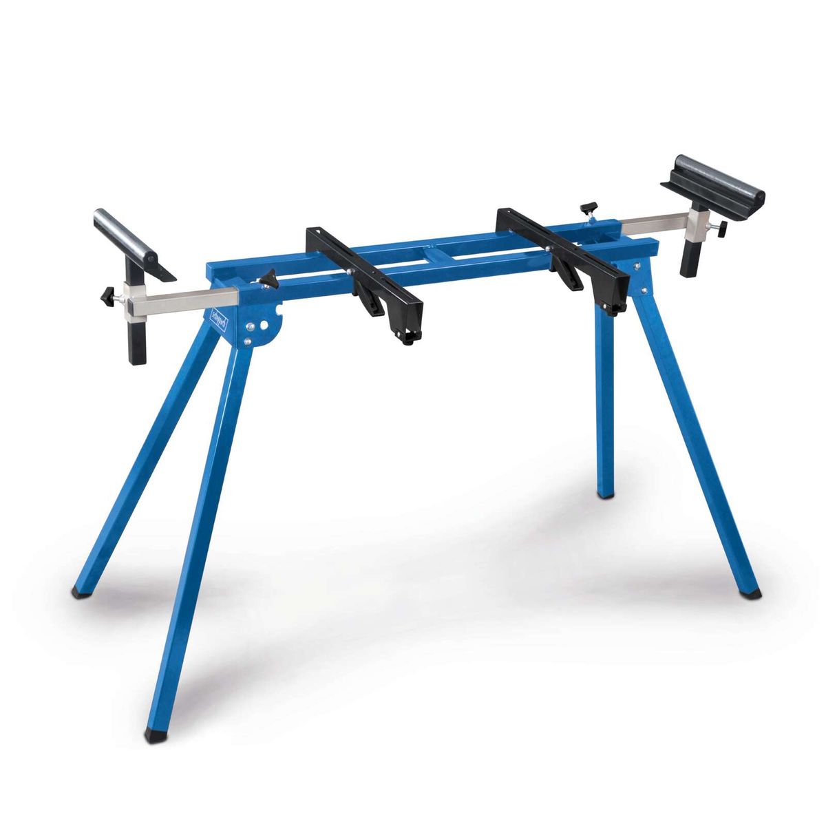 Scheppach-Untergestell für Kappsäge mit vier stabilen Füßen und höhenverstellbaren Armlagen
