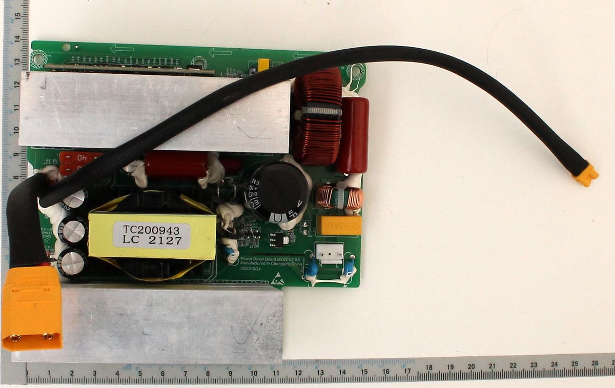 Powerverstärker-Platine mit Transformator und Schaltungskomponenten, Modell TC200943