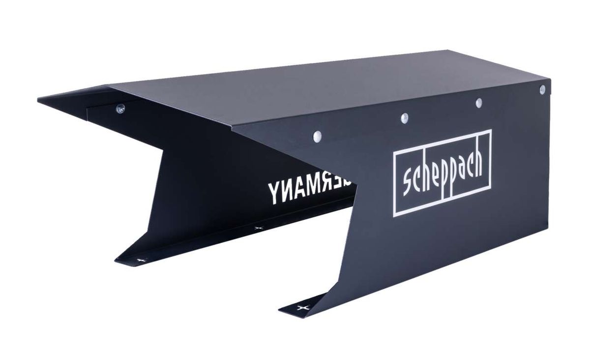 Scheppach Garage für Rasenmähroboter RoboHome, Ansicht von der Seite.