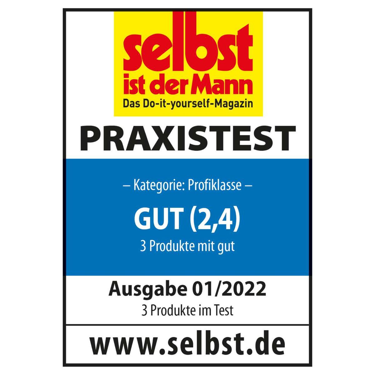 Praxistest in 'selbst ist der Mann' Ausgabe 01/2022: Kappzugsäge HM140L mit Note GUT (2,4). 3 Produkte im Test, 3 Produkte mit gut. Weitere Infos unter www.selbst.de.