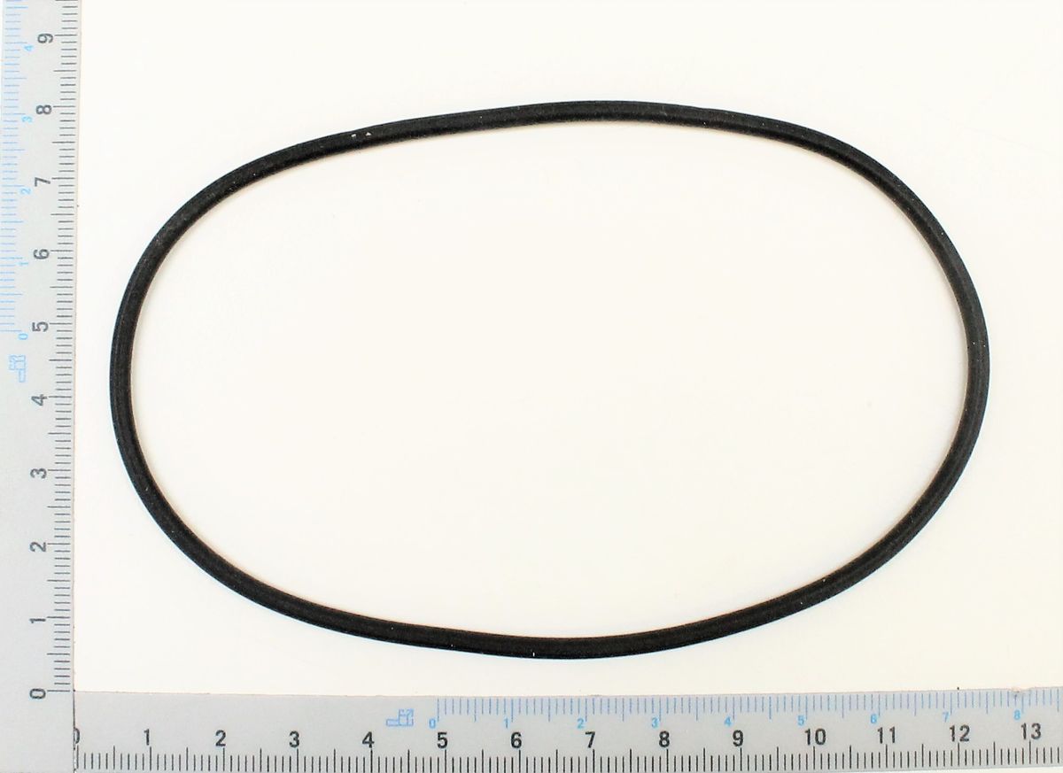 Dichtung für Akkuabdeckung, ovale Form, Maßstab für Größenvergleich