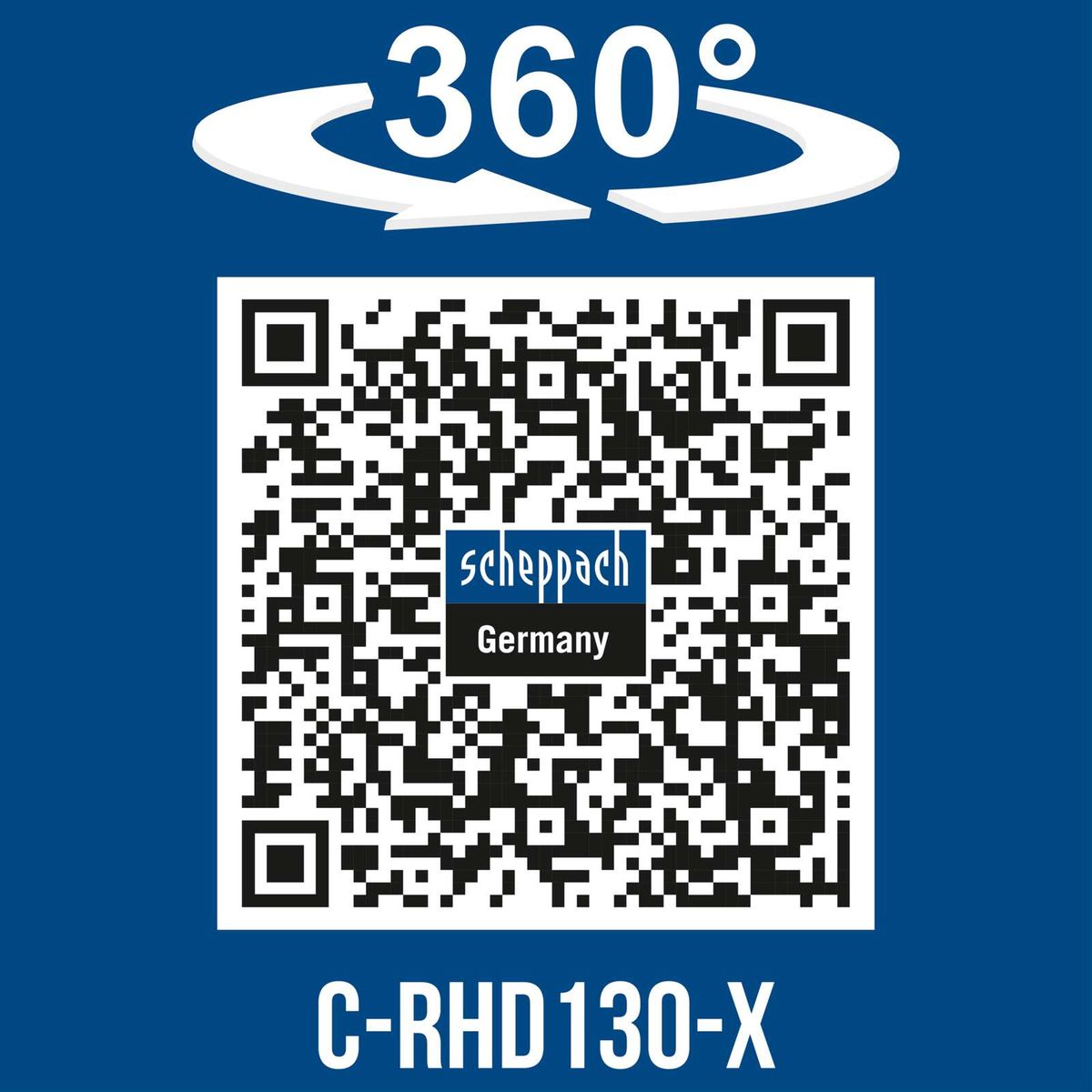 360°-Drehfunktion für präzise Einstellungen des Scheppach-Werkzeugs C-RHD130-X