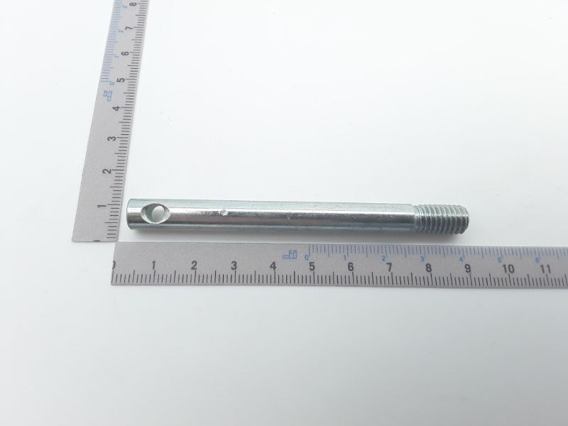 Scheppach-Bolzen mit Gewinde, Maßstab für Größenvergleich