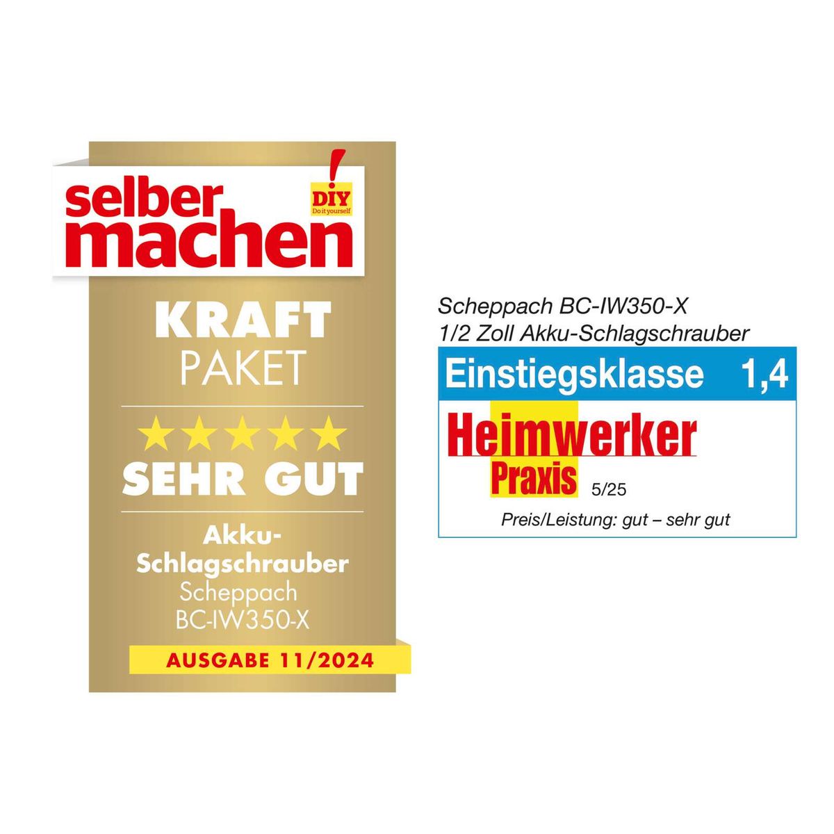 Scheppach Akku-Schlagschrauber BC-IW350-X im Kraftpaket mit sehr guten Bewertungen, Einstiegsklasse für Heimwerker