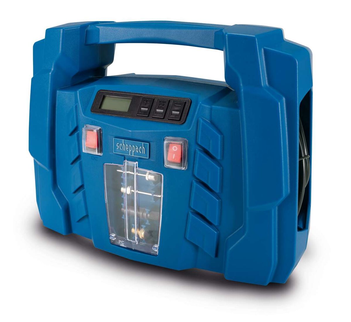 Portabler Scheppach-Kompressor mit LCD-Display und Zubehörset