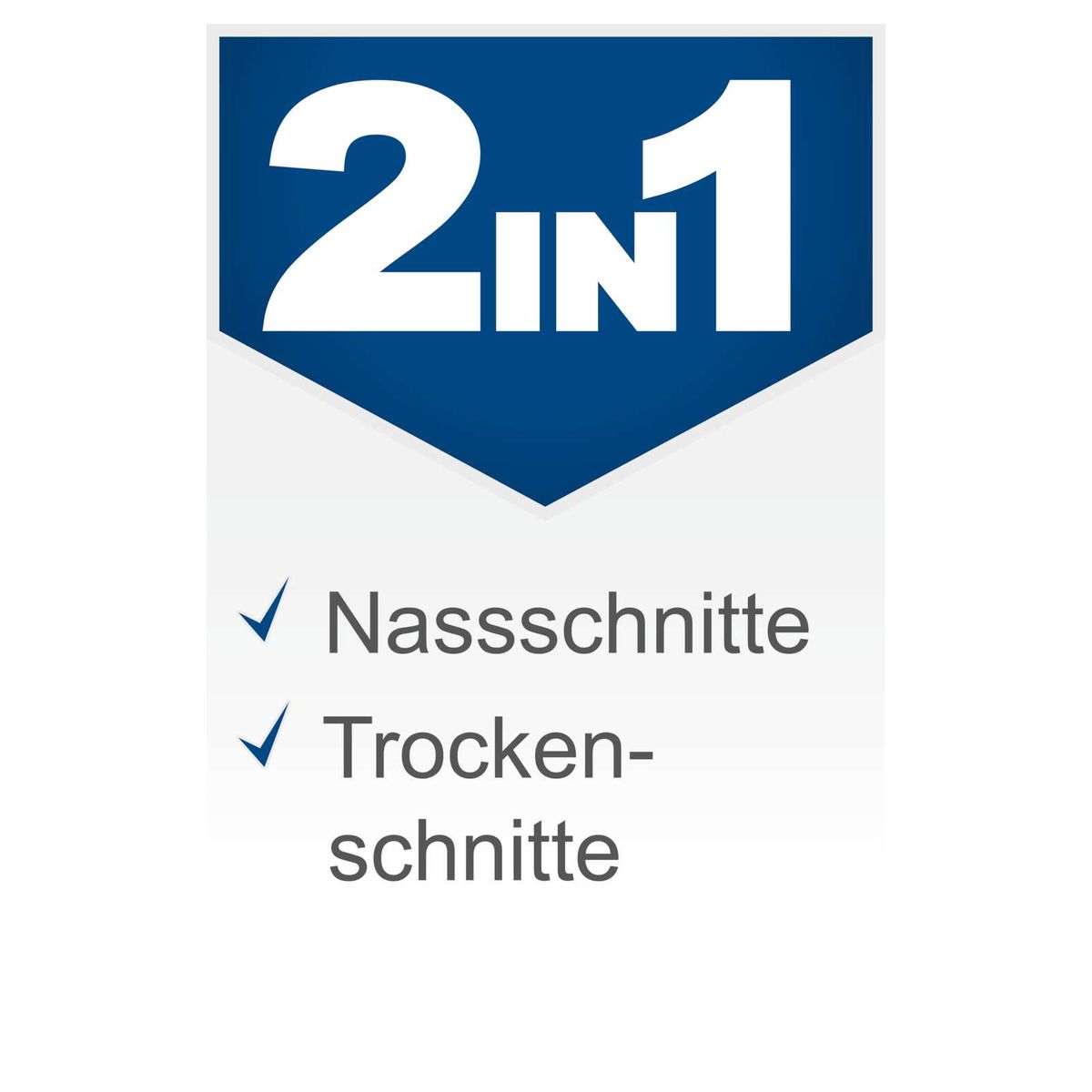 Werkzeug-Keyfacts mit Trennschnitten für nasse und trockene Anwendungen