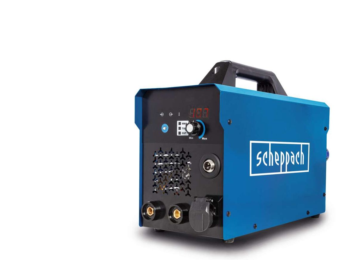 3in1 Kombi-Schweißgerät WSE4000-CUT Scheppach, Ansicht von vorne.