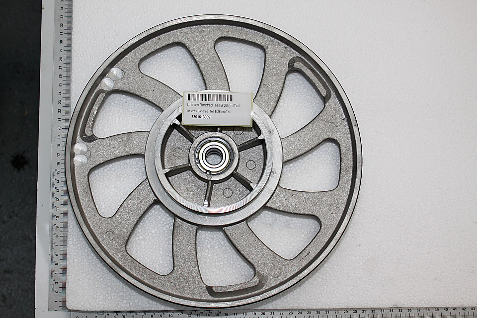 Unteres Bandrad (Scheppach) für Maschinen mit 82 mm Bandbreite