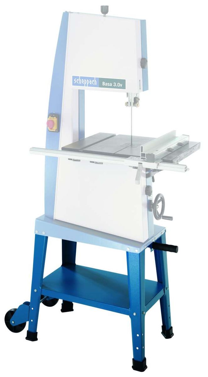 Untergestell mit Fahrvorrichtung kpl. von Scheppach, Basa 3.0v, seitliche Ansicht.