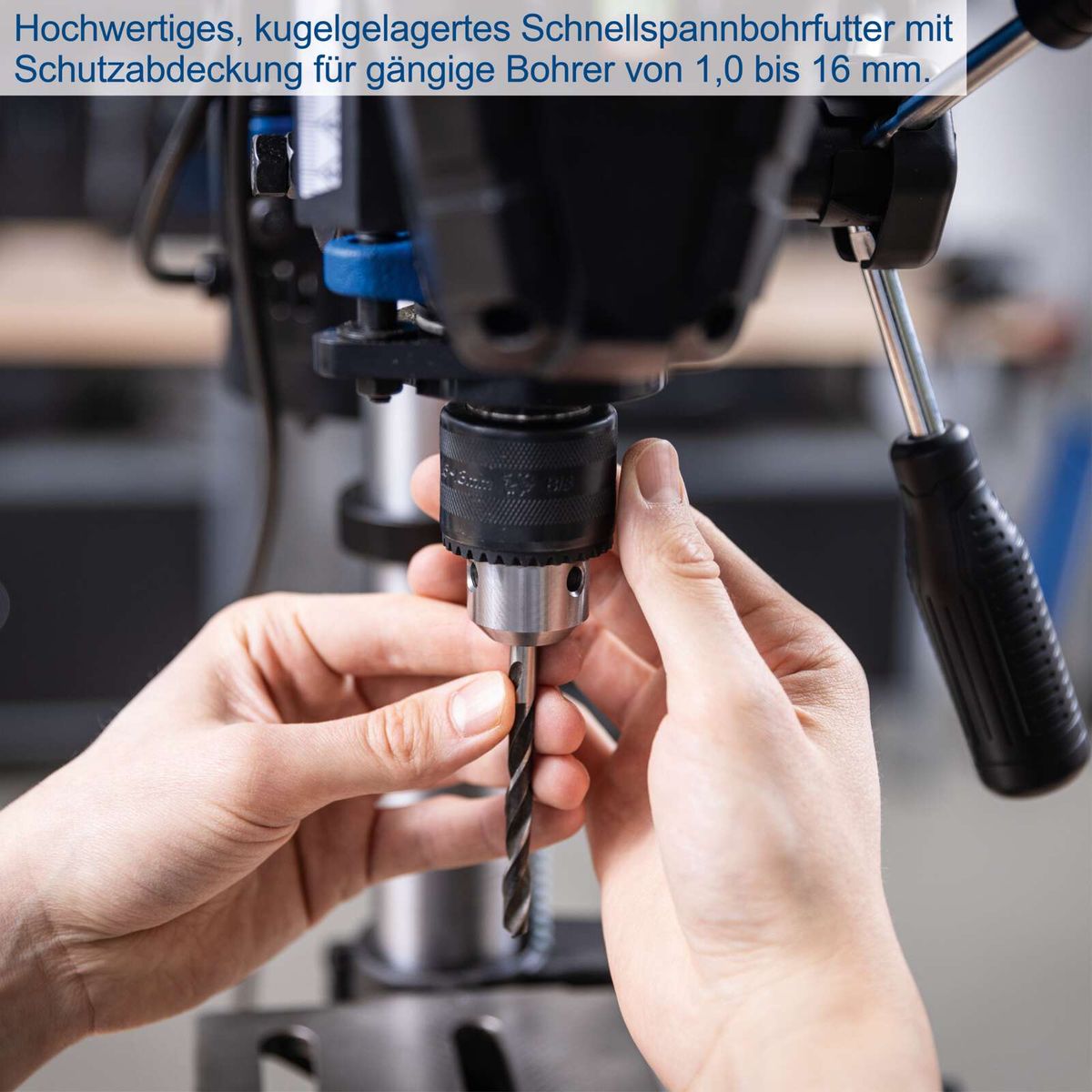 Kugelgelagerter Schnellspannbohrfutter mit Schutzabdeckung für Bohrer von 1,0 bis 16 mm