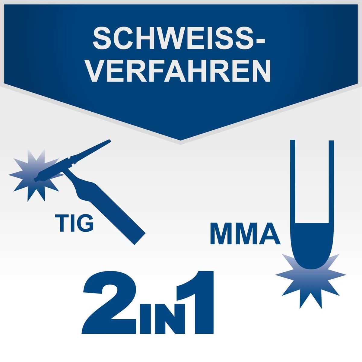 Das Schweißgerät WIG2000-Multi von Scheppach unterstützt die Schweißverfahren TIG und MMA. Es bietet eine 2-in-1-Funktion für flexibles Schweißen.