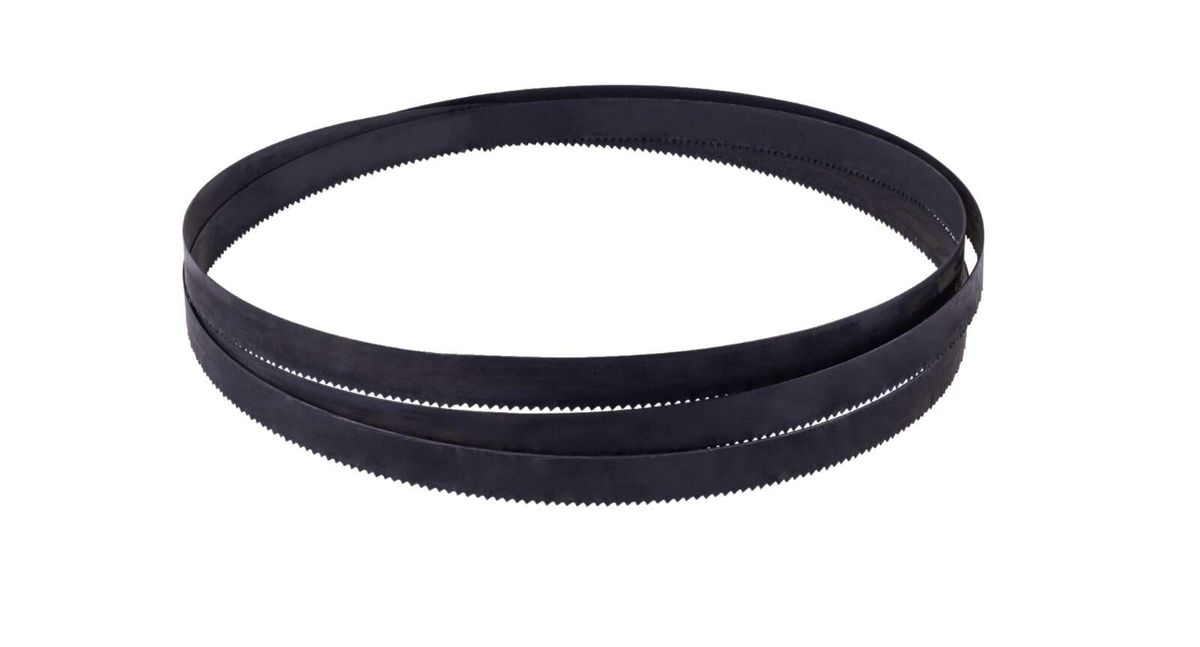 Bandsägeblatt 1400mm / 10mm / 0,4mm / 14 Z/Z - primaster, von vorne gezeigt.