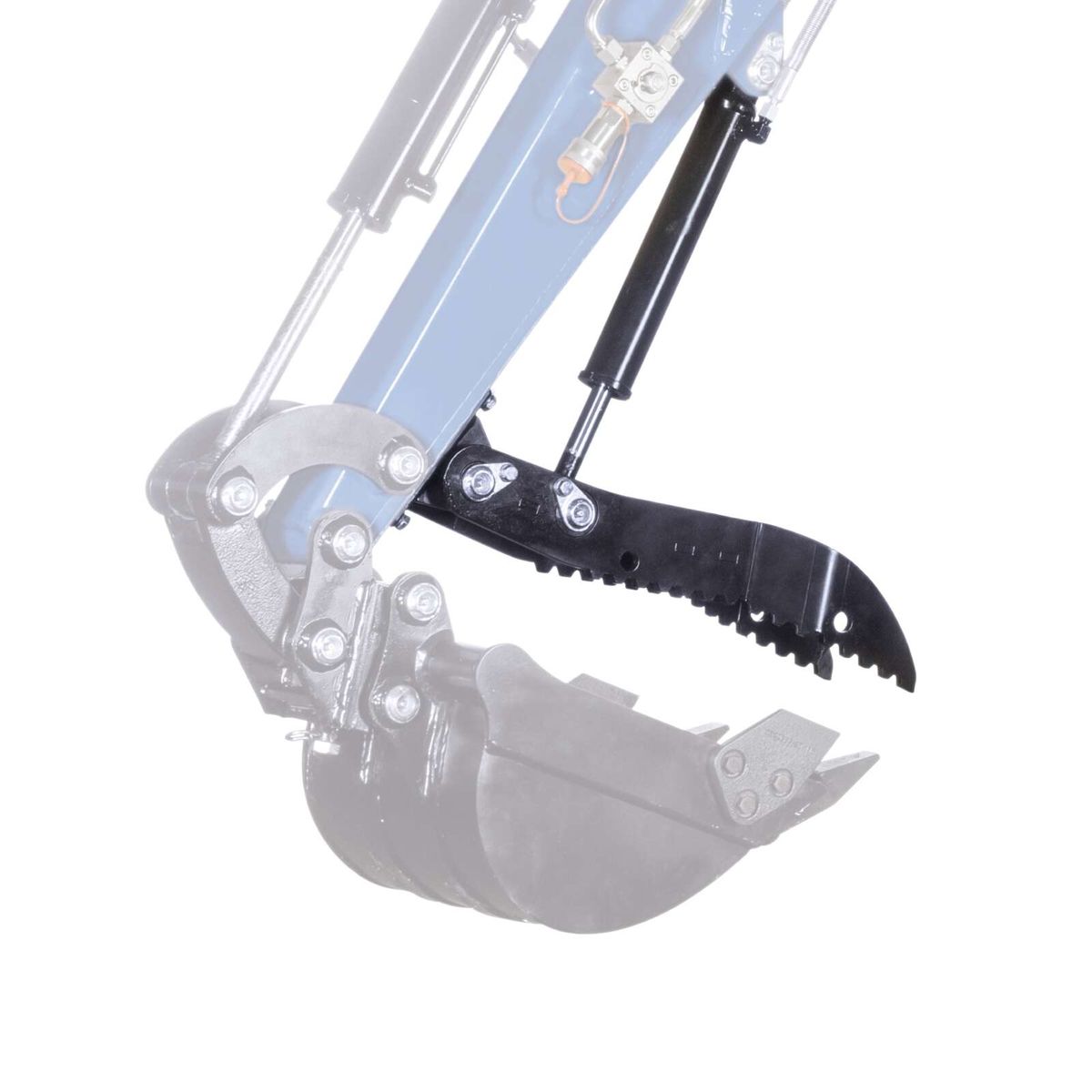 Scheppach-Arm mit hydraulischem Greifwerkzeug für präzise Materialhandhabung