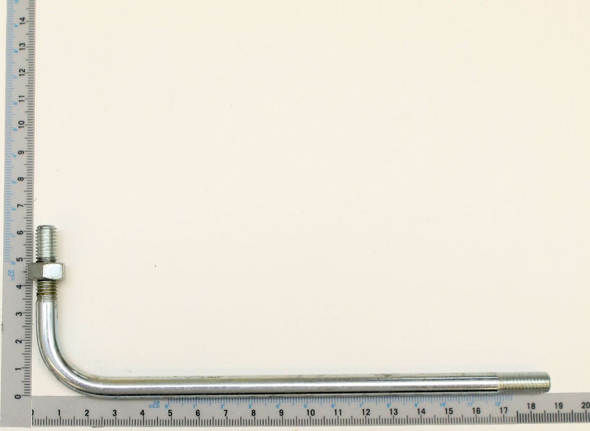 Gewindebolzen RD8x229 von Scheppach. Der Bolzen ist von links nach rechts gezeigt.