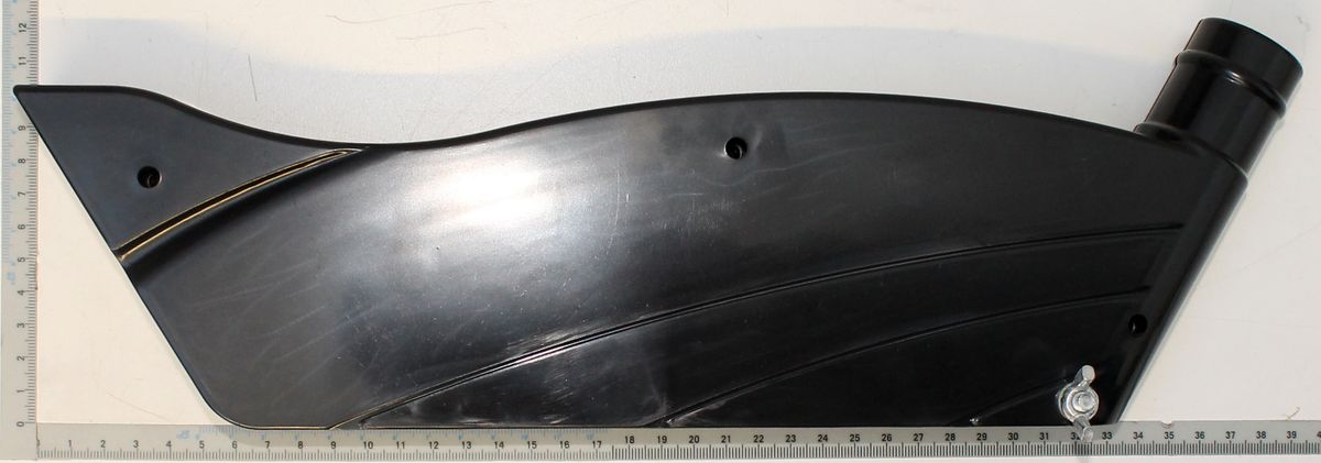 Scheppach-Schutzhaube-Teile (Teilansicht) – Detailansicht eines flachen Bauteils mit Befestigungselementen