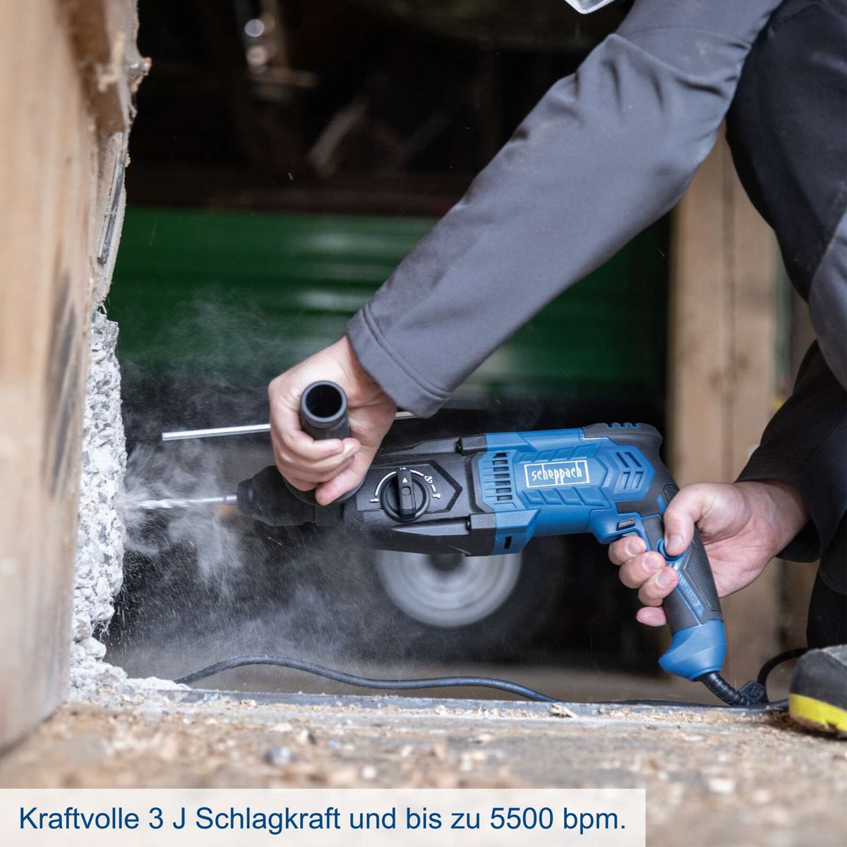 Hochleistungsbohrmaschine mit maximaler Schlagkraft und bis zu 5500 U/min