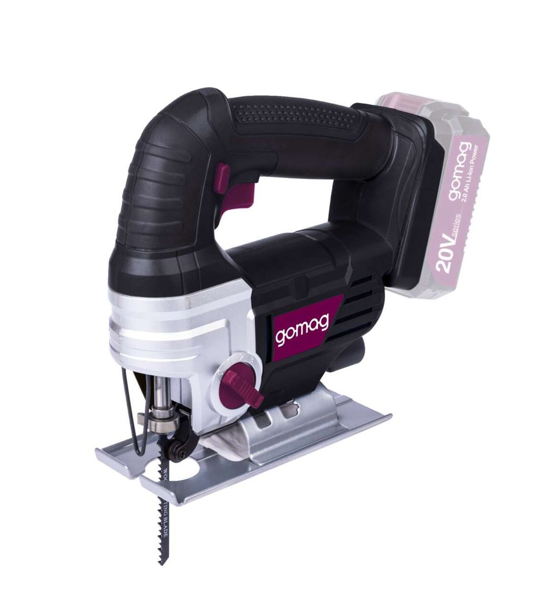 Akku-Stichsäge GO-STS220 gomag, von vorne gezeigt.