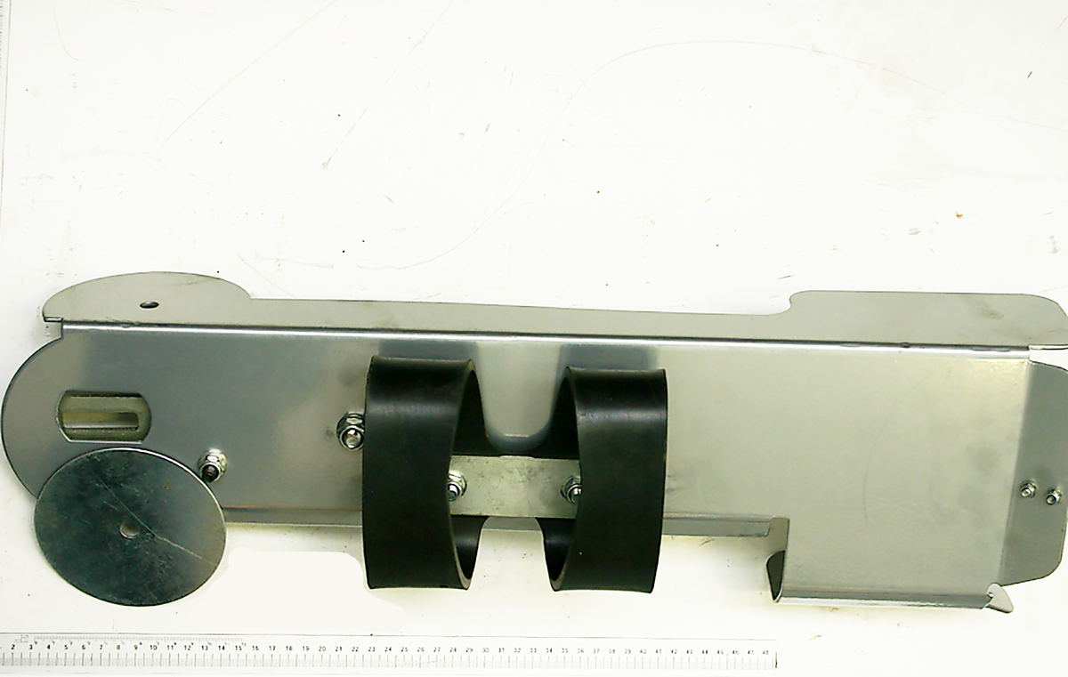 Scheppach-Mechanismus mit Rollenaufnahme für Handschutzkomponenten