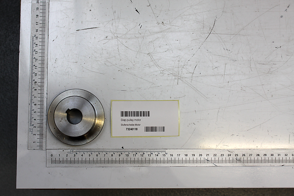 Stufenscheibe-Motor mit Pulley und Beschriftung (Scheppach 73240118)