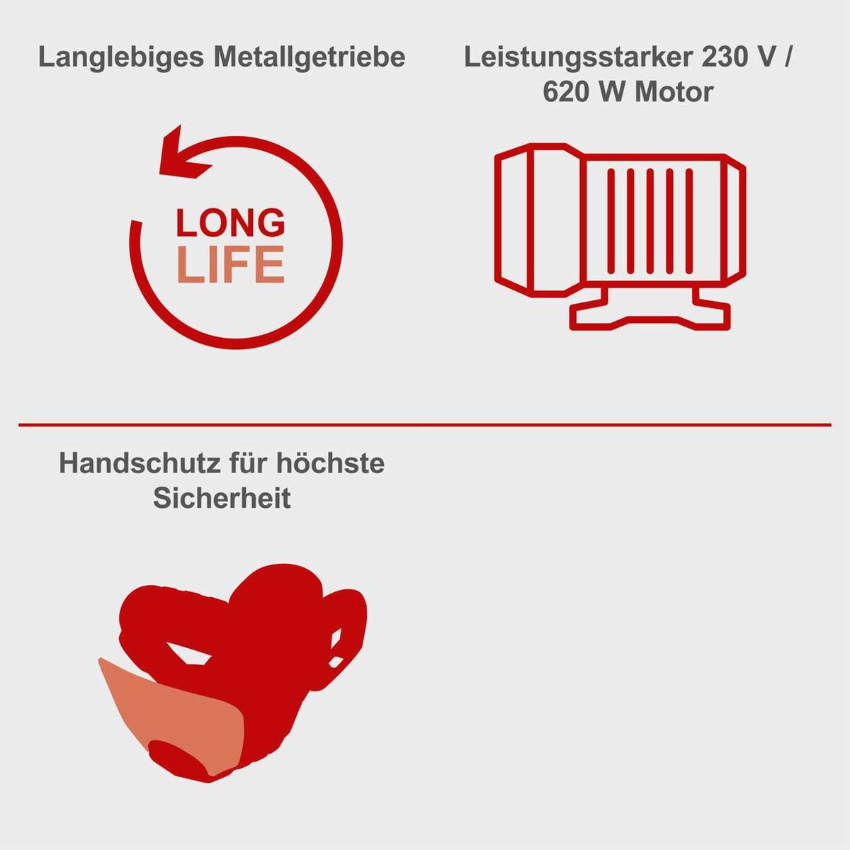 Die Heckenschere HT600 von Scheppach verfügt über ein langlebiges Metallgetriebe und einen leistungsstarken 230 V / 620 W Motor. Sie bietet einen Handschutz für höchste Sicherheit.