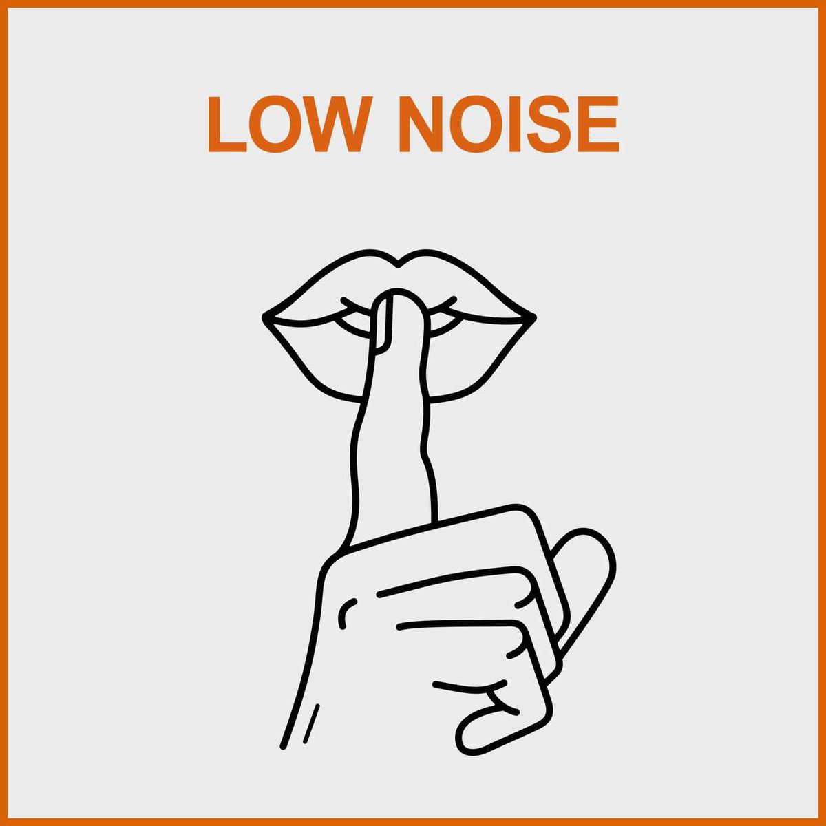 Das Bild zeigt ein Symbol für geringe Lärmemissionen. Der Inverter Stromerzeuger IX-IVG-3500 IXES ist besonders leise im Betrieb.