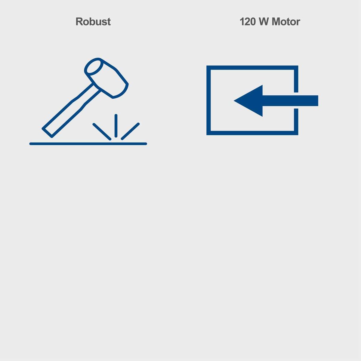 Robuster Schleifmotor mit 120 Watt Leistung