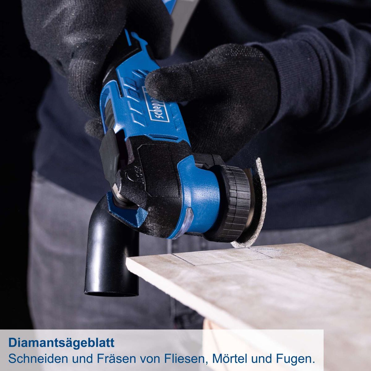 Diamantzahnsägeblatt für präzises Schneiden und Fräsen von Fliesen, Mörtel und Fugen