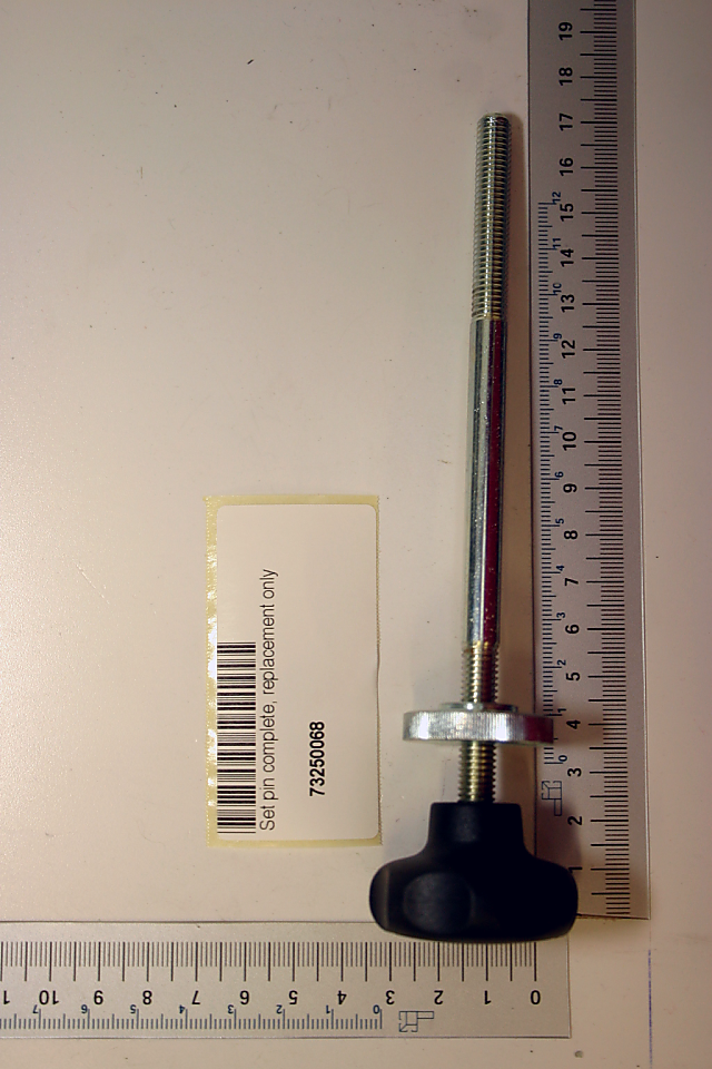 Stellbolzen kpl. Nur für Ersatz, Artikelnummer 73250068, gezeigt von der Seite.