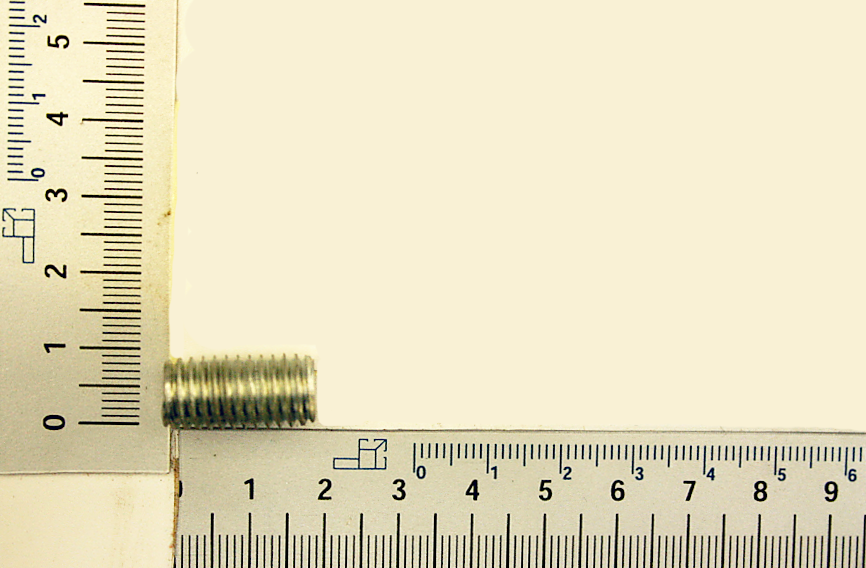 Scheppach-Gewindestift mit M10-Maßstabskala, Teil der Gewindebohrstift-Serie