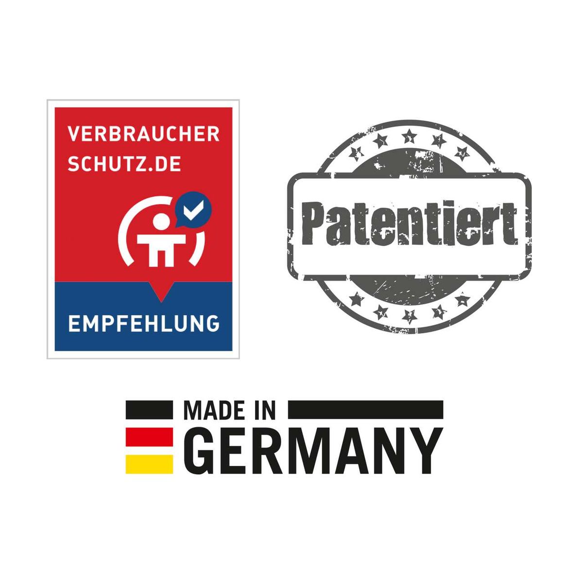 Scheppach-Hackmaschine mit Verbraucherschutz- und Empfehlungssiegel, Patentiert, Made in Germany für Gartenarbeit