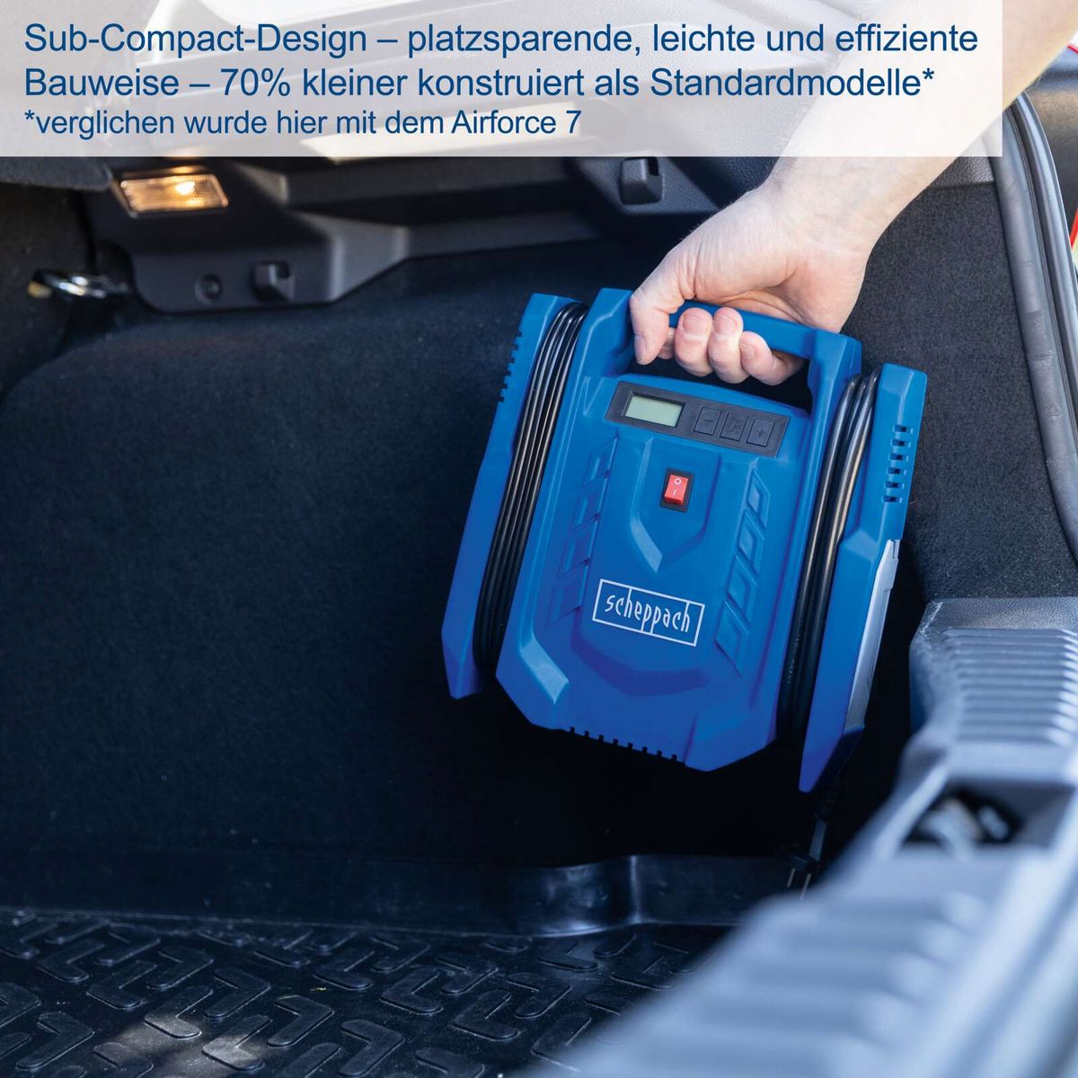 Sub-kompaktes Design für platzsparende und effiziente Bauweise – 70 % kleiner als Standardmodelle