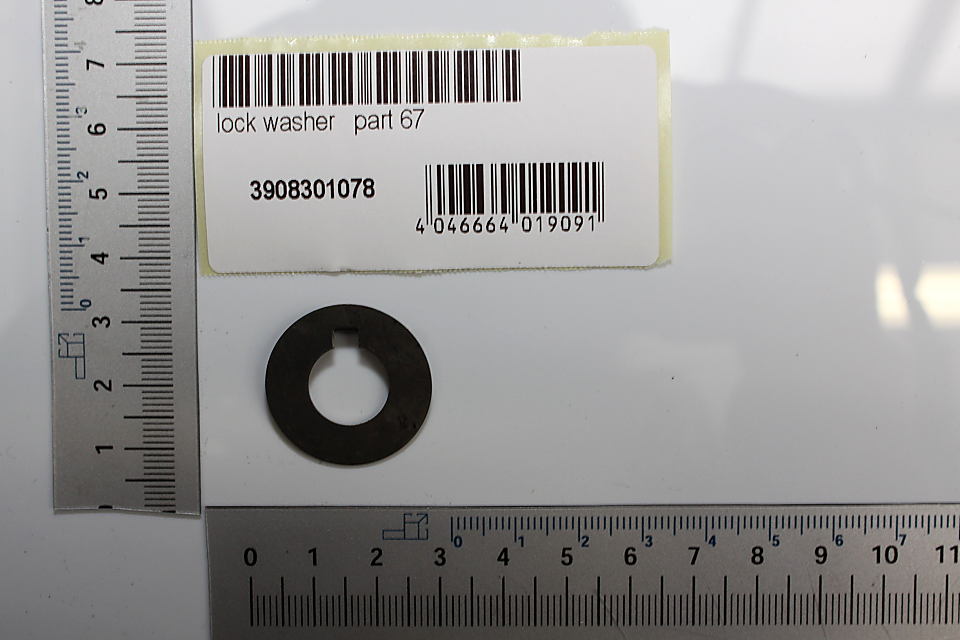 Scheppach Sperrscheibe (Teil 67) mit Beschriftung und Barcode