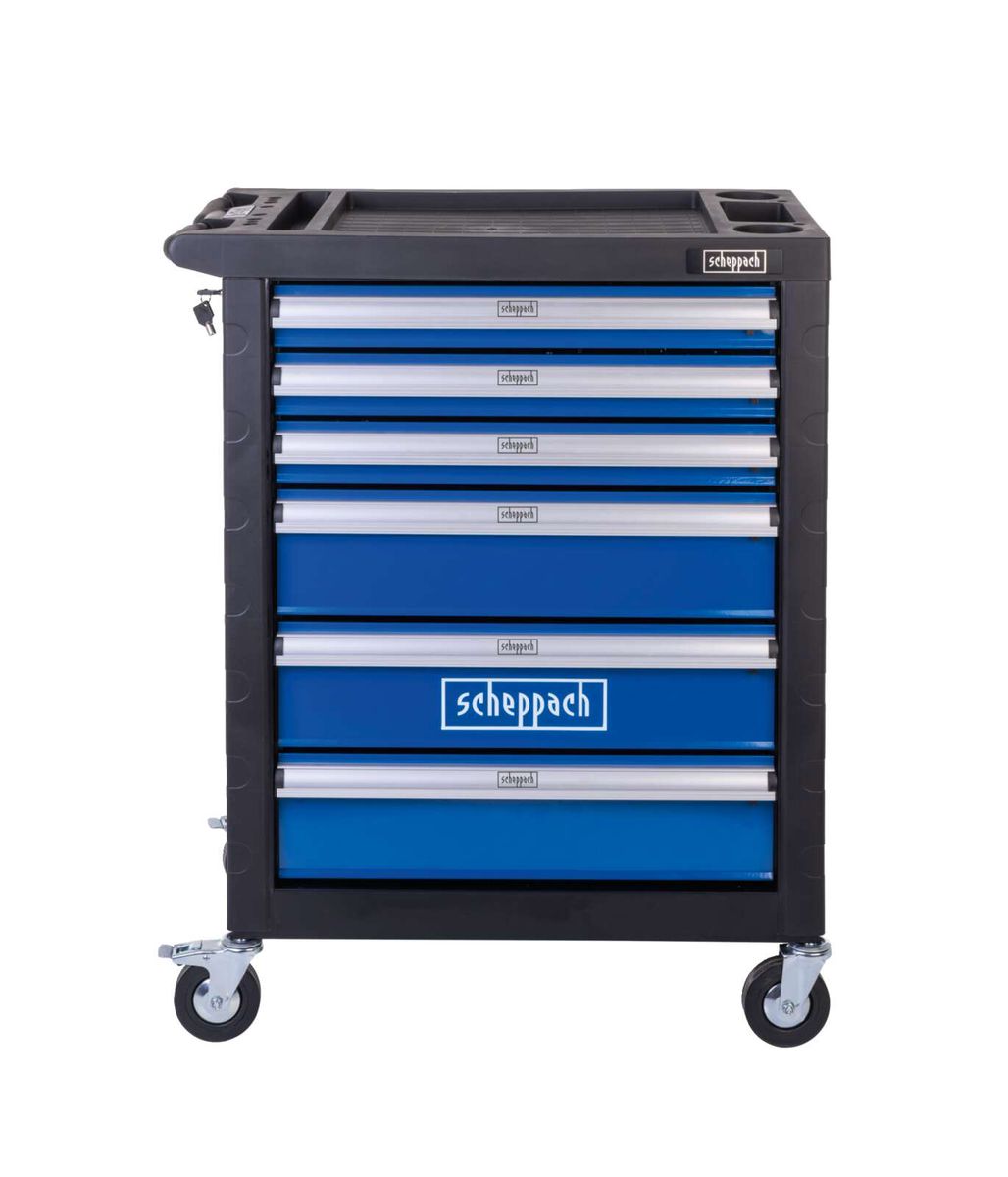 Scheppach-Werkstattwagen mit 70 Schubladen für Werkzeuge